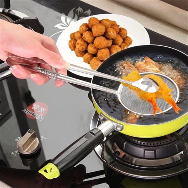 Meshed Stainless Steel oil Strainer and Picker Spoon - Image 4