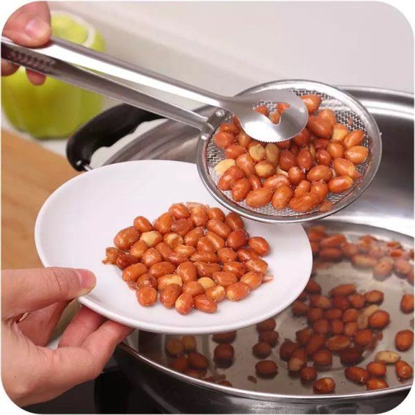 Meshed Stainless Steel oil Strainer and Picker Spoon - Image 3