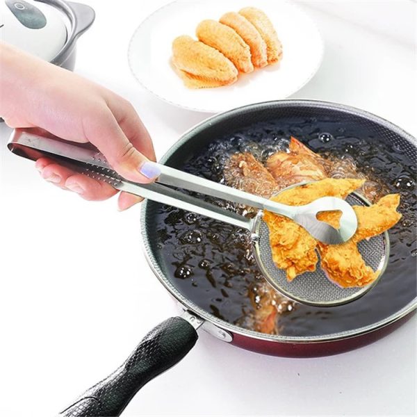 Meshed Stainless Steel oil Strainer and Picker Spoon - Image 2