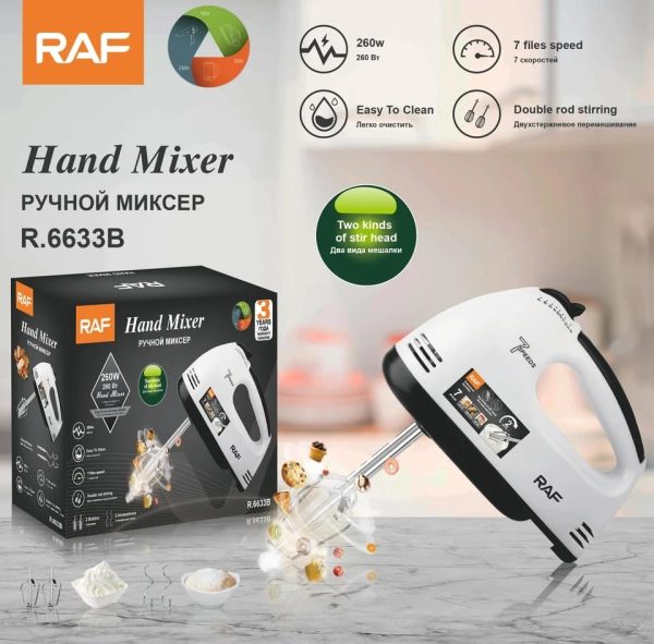 Raf 7-Gear Handheld Mixer