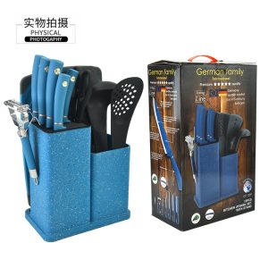 Luxury Kitchen Knife and Silicon Cookware Set