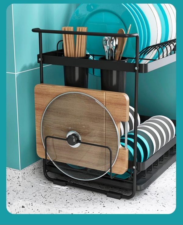 Multi-functional Two Tier Plate Rack/Dish Drainer - Image 3