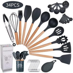 34 Pcs Food Grade Silicone Cookware