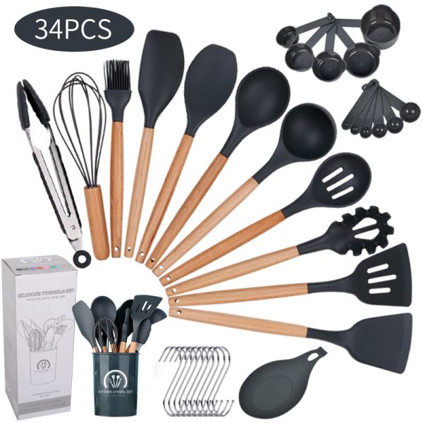 34 Pcs Food Grade Silicone Cookware