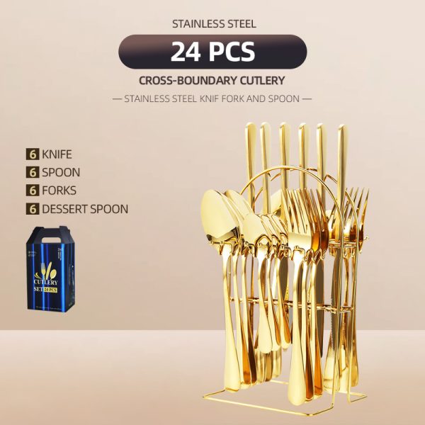 Cutlery Set With Stand - Image 4